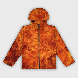 Ветровка с капюшоном женская Пламя 8бит текстура, цвет: 3D-черный