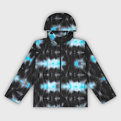 Ветровка с капюшоном женская Сине чёрный тайдай, цвет: 3D-черный