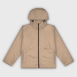 Ветровка с капюшоном женская Светлый коричневый в полоску, цвет: 3D-черный