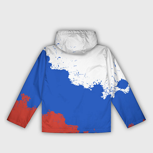 Женская ветровка Российский триколор и герб / 3D-Черный – фото 2