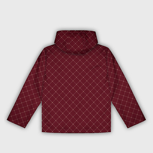 Женская ветровка Тёмный красный паттерн сетка / 3D-Черный – фото 2