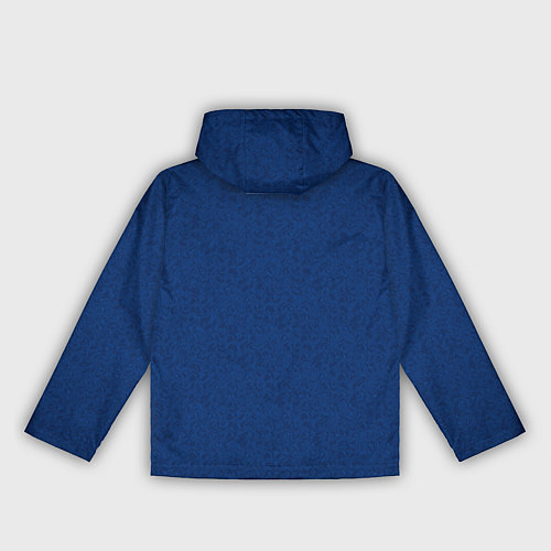 Женская ветровка Классический синий однотонный текстурированный / 3D-Черный – фото 2