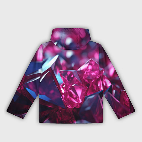 Женская ветровка Яркие розовые хрусталики / 3D-Черный – фото 2