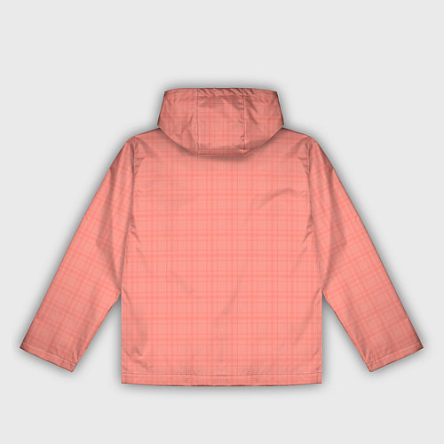 Женская ветровка Персиковый клетчатый / 3D-Черный – фото 2