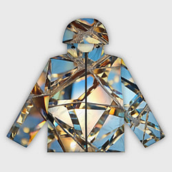 Ветровка с капюшоном женская Грани стекла, цвет: 3D-черный