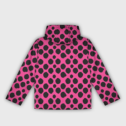 Женская ветровка Гороховый тренд черный на розовом фоне / 3D-Черный – фото 2