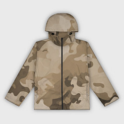 Ветровка с капюшоном женская Камуфляж сепия, цвет: 3D-черный