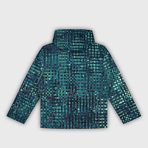 Женская ветровка Сине-бирюзовый абстрактный / 3D-Черный – фото 2