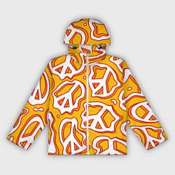 Ветровка с капюшоном женская Pattern peace, цвет: 3D-белый