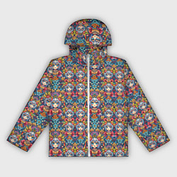 Ветровка с капюшоном женская Аниме персонаж паттерн, цвет: 3D-белый