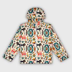 Женская ветровка Африканские узор лев и жираф