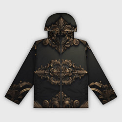 Женская ветровка Объемные темные золотые узоры