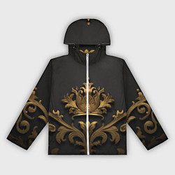 Женская ветровка Объемная золотая корона с узорами