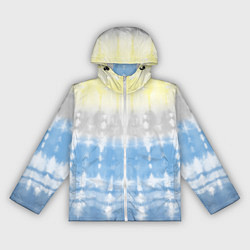 Ветровка с капюшоном женская Color stripes: tie-dye, цвет: 3D-белый