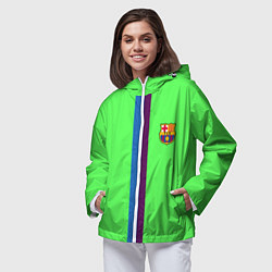 Ветровка с капюшоном женская Barcelona fc sport line, цвет: 3D-белый — фото 2