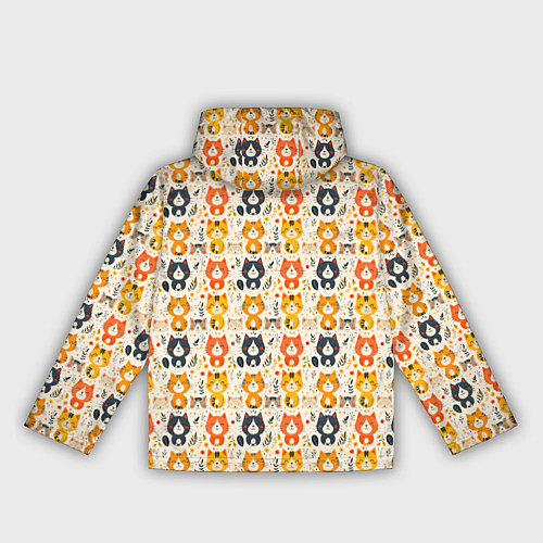 Женская ветровка Разноцветные котята ретро узор / 3D-Черный – фото 2