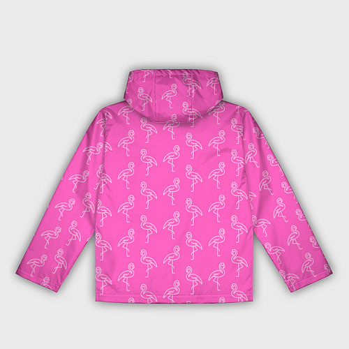 Женская ветровка Пара розовых фламинго / 3D-Черный – фото 2