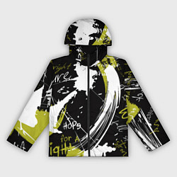 Ветровка с капюшоном женская Надписи на стене, цвет: 3D-черный