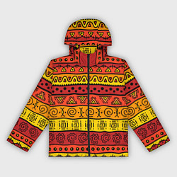 Ветровка с капюшоном женская Африканские этнический орнамент, цвет: 3D-черный