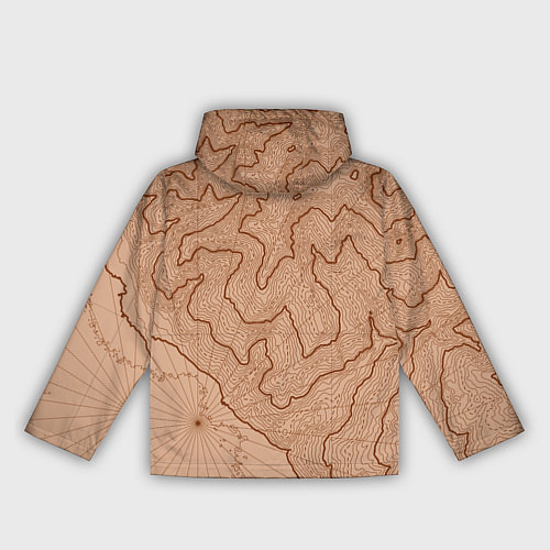 Женская ветровка Старая карта неизвестного мира / 3D-Черный – фото 2