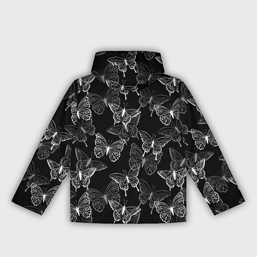 Женская ветровка Паттерн бабочки / 3D-Черный – фото 2