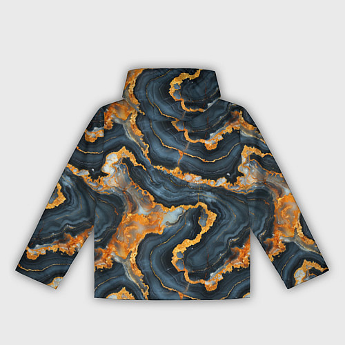 Женская ветровка Золотистый мрамор / 3D-Черный – фото 2