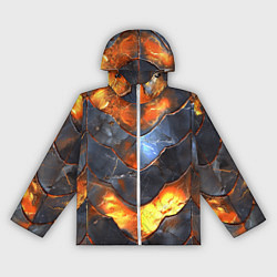 Ветровка с капюшоном женская Горящая чешуя, цвет: 3D-белый