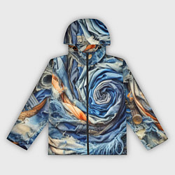 Ветровка с капюшоном женская Джинсовая воронка - модный тренд, цвет: 3D-черный