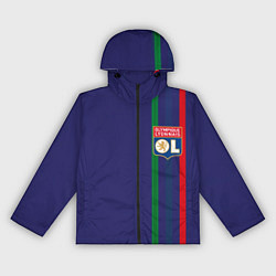 Ветровка с капюшоном женская Olympique lyonnais, цвет: 3D-черный