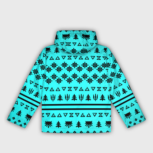 Женская ветровка Ведьмак зимний паттерн / 3D-Черный – фото 2