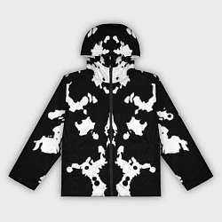 Ветровка с капюшоном женская Тест Роршаха - нейросеть, цвет: 3D-черный