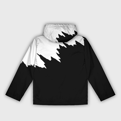 Женская ветровка Просто краска черно белая / 3D-Черный – фото 2