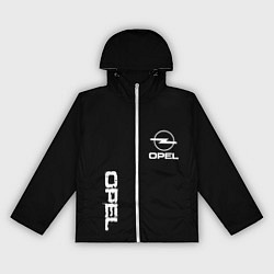 Ветровка с капюшоном женская Opel white logo, цвет: 3D-белый