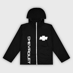 Ветровка с капюшоном женская Chevrolet white logo auto, цвет: 3D-белый