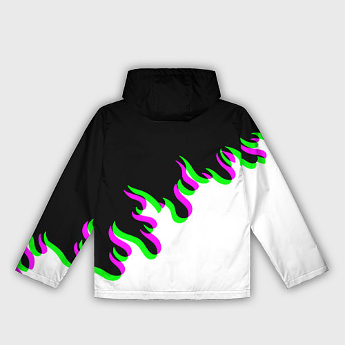 Женская ветровка Doom logo fire demon / 3D-Черный – фото 2