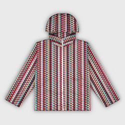 Ветровка с капюшоном женская Разноцветные полосы-узоры, цвет: 3D-белый