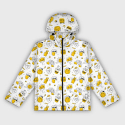 Ветровка с капюшоном женская Хиппи бла бла, цвет: 3D-черный