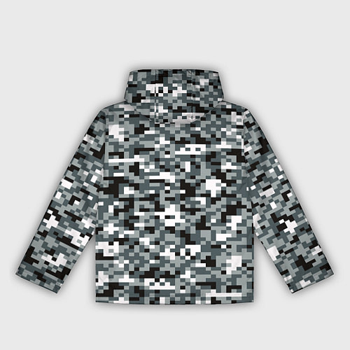 Женская ветровка Камуфляжные пиксели текстура / 3D-Черный – фото 2