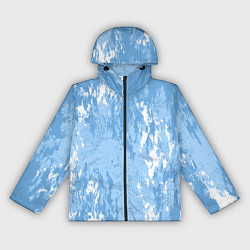 Ветровка с капюшоном женская Абстракция волн прибоя, цвет: 3D-черный