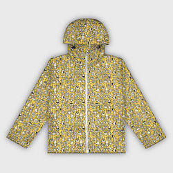 Ветровка с капюшоном женская Человечки в шляпе, цвет: 3D-белый