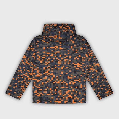 Женская ветровка Пиксели камуфляжная текстура / 3D-Черный – фото 2