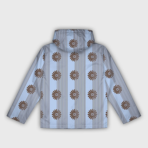 Женская ветровка Цветы шоколадного цвета - абстракция / 3D-Черный – фото 2