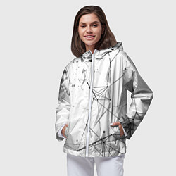 Ветровка с капюшоном женская Белый плексус, цвет: 3D-белый — фото 2