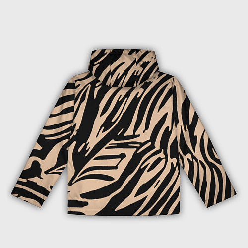 Женская ветровка Чёрно-бежевый полосы / 3D-Черный – фото 2