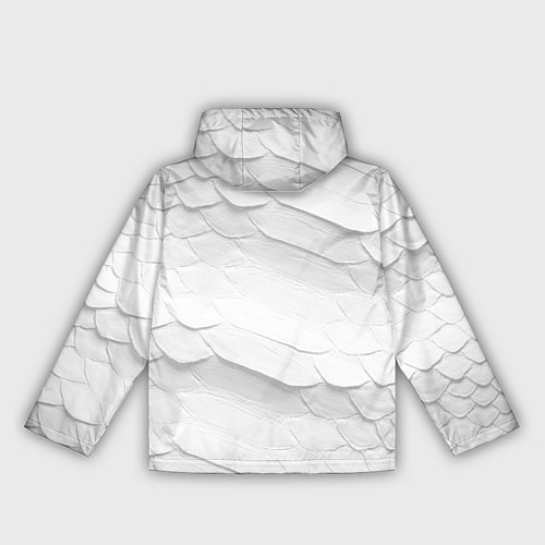 Женская ветровка Белая чешуя змеи / 3D-Черный – фото 2