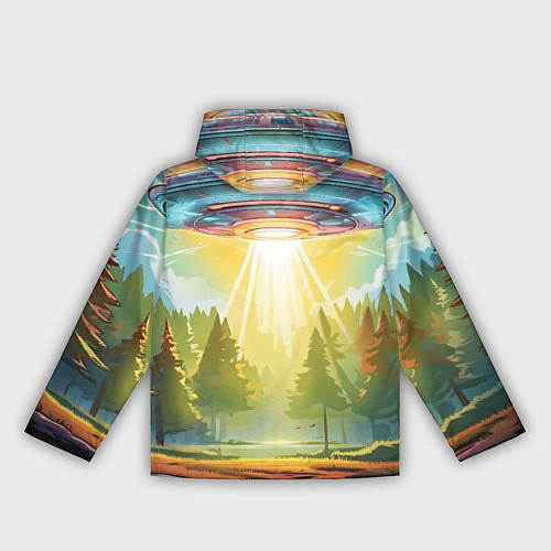 Женская ветровка UFO In The Forest / 3D-Черный – фото 2