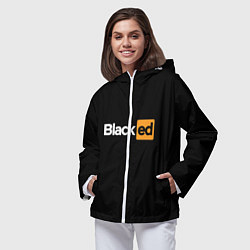 Ветровка с капюшоном женская Blacked, цвет: 3D-белый — фото 2