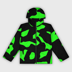 Ветровка с капюшоном женская Зелёный камуфляж милитари, цвет: 3D-черный