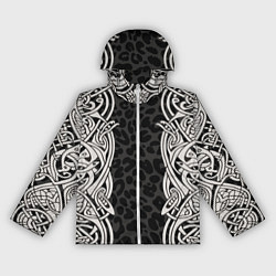 Ветровка с капюшоном женская Скандинавский кельтский узор, цвет: 3D-белый