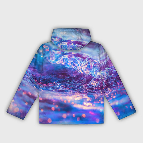 Женская ветровка Сине-фиолетовая волна / 3D-Черный – фото 2